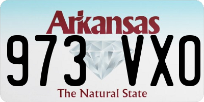 AR license plate 973VXO