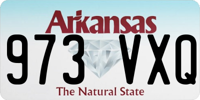 AR license plate 973VXQ