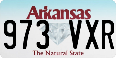 AR license plate 973VXR