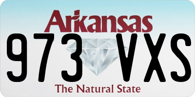 AR license plate 973VXS