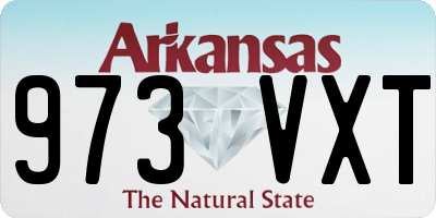 AR license plate 973VXT
