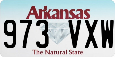 AR license plate 973VXW