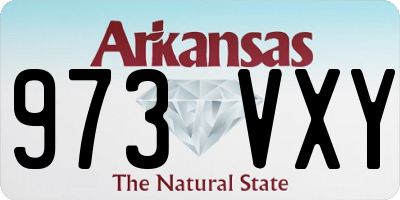 AR license plate 973VXY