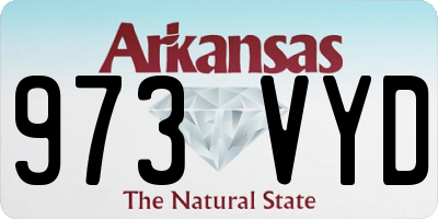 AR license plate 973VYD