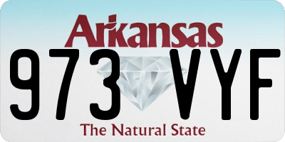 AR license plate 973VYF