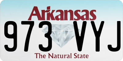 AR license plate 973VYJ