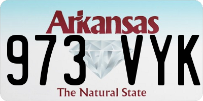 AR license plate 973VYK