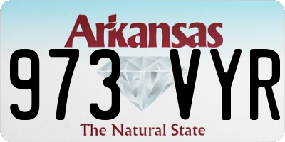AR license plate 973VYR