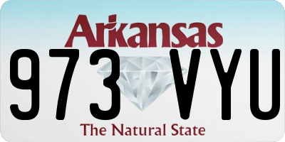 AR license plate 973VYU