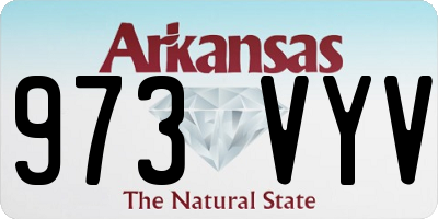 AR license plate 973VYV