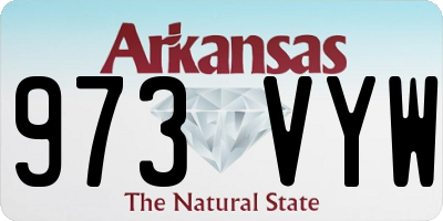AR license plate 973VYW