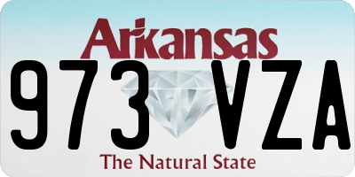 AR license plate 973VZA