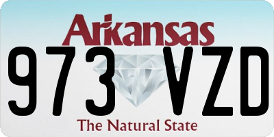 AR license plate 973VZD