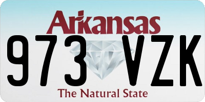 AR license plate 973VZK