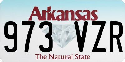 AR license plate 973VZR