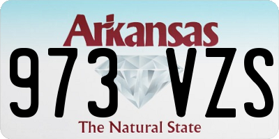 AR license plate 973VZS