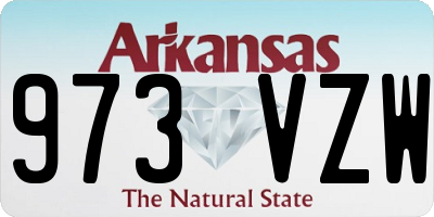 AR license plate 973VZW