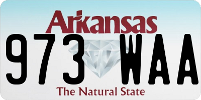 AR license plate 973WAA