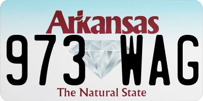 AR license plate 973WAG
