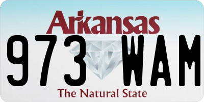 AR license plate 973WAM