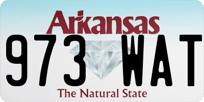 AR license plate 973WAT
