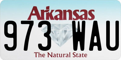 AR license plate 973WAU
