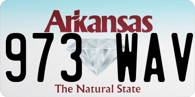 AR license plate 973WAV