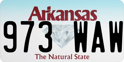 AR license plate 973WAW