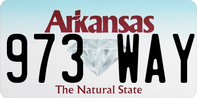 AR license plate 973WAY