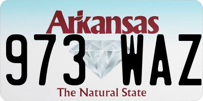 AR license plate 973WAZ