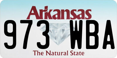 AR license plate 973WBA