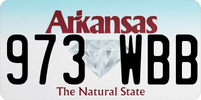 AR license plate 973WBB