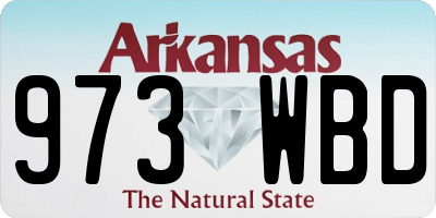 AR license plate 973WBD