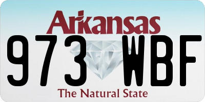 AR license plate 973WBF