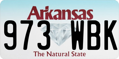 AR license plate 973WBK