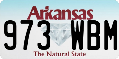 AR license plate 973WBM