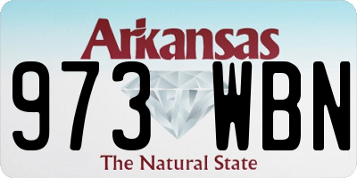 AR license plate 973WBN