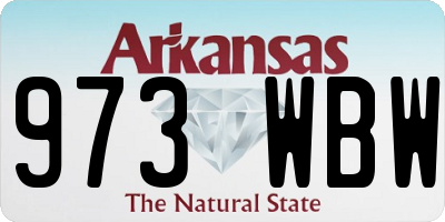 AR license plate 973WBW