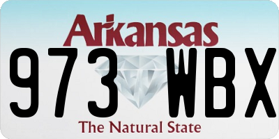 AR license plate 973WBX