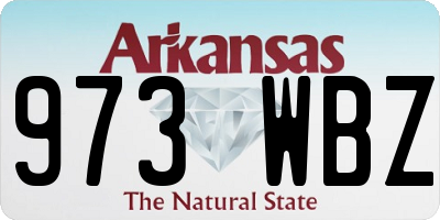 AR license plate 973WBZ