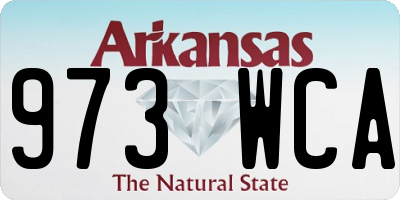 AR license plate 973WCA