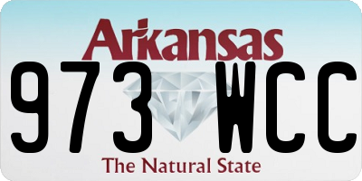 AR license plate 973WCC