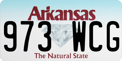 AR license plate 973WCG