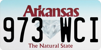 AR license plate 973WCI