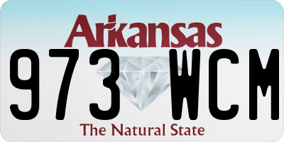AR license plate 973WCM