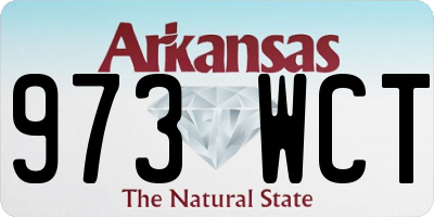 AR license plate 973WCT