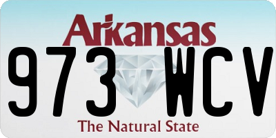 AR license plate 973WCV
