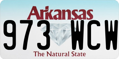 AR license plate 973WCW