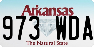AR license plate 973WDA