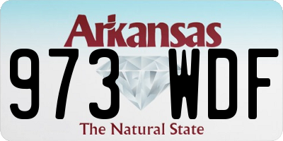 AR license plate 973WDF